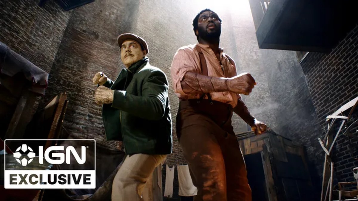 Flint Marko, aka Sandman (Jack Huston), and Lonnie Lincoln, aka Tombstone (Abraham Popoola), in Spider-Noir. (Credit: Prime Video)