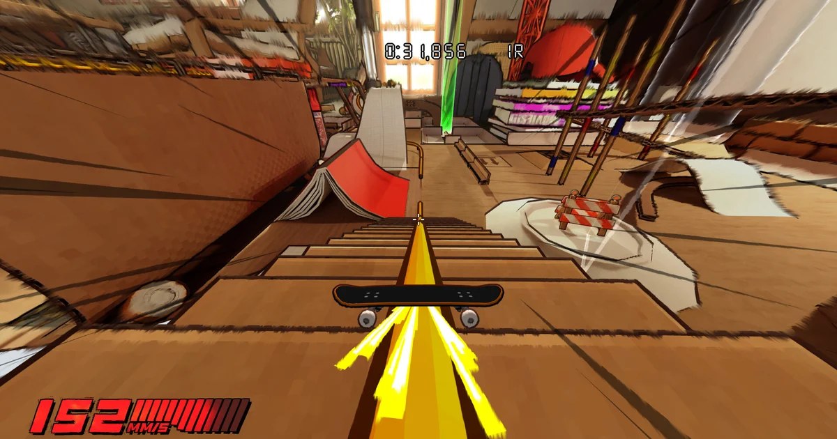 Stuntboost Launches Now: A First-Person Skateboarding Platformer Where You Ride Cardboard Courses Wi