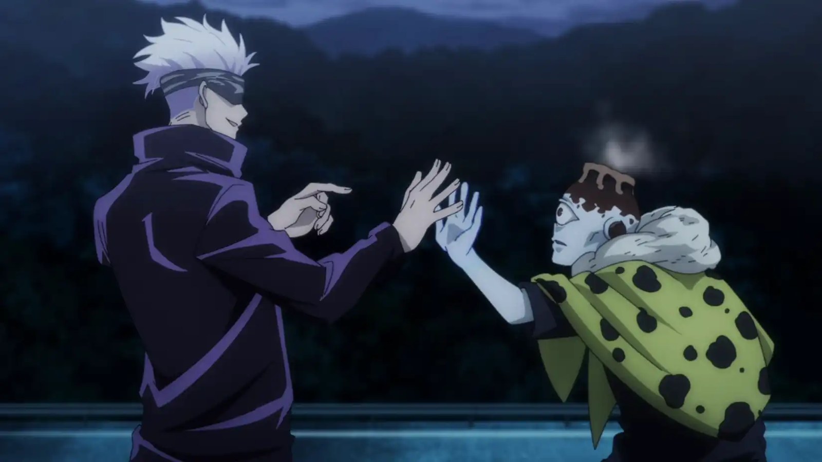 Gojo challenges Jogo to breach through his Infinity in Jujutsu Kaisen