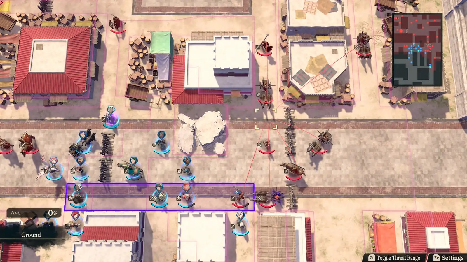 Dietrich's underwhelming army surrounded by enemies in Fire Emblem Fortune's Weave's second act