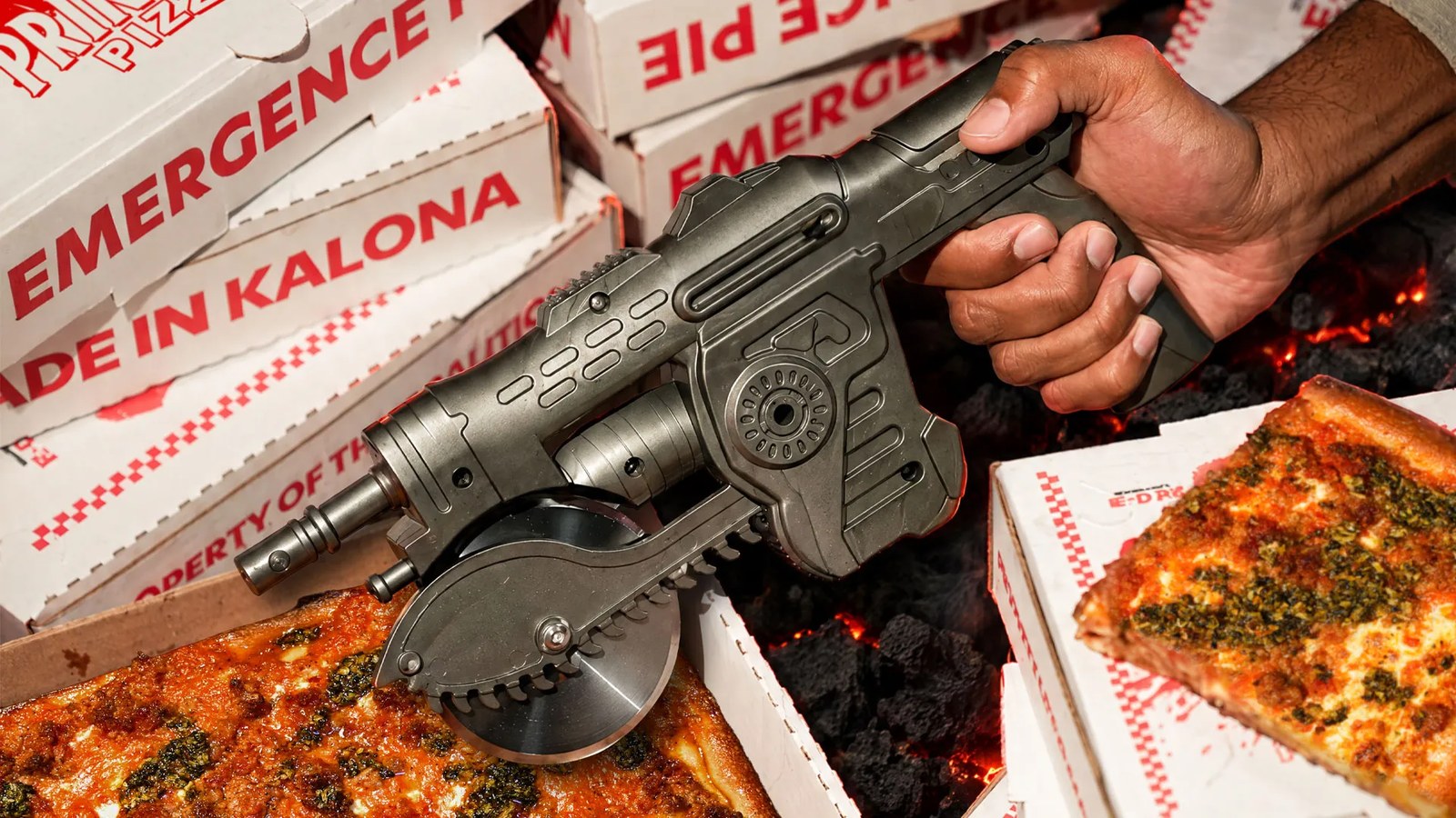 Gears of War: E-Day Gets a $60 Lancer Pizza Cutter and a Fiery "Emergence Pie" in Prince St. Pizza C