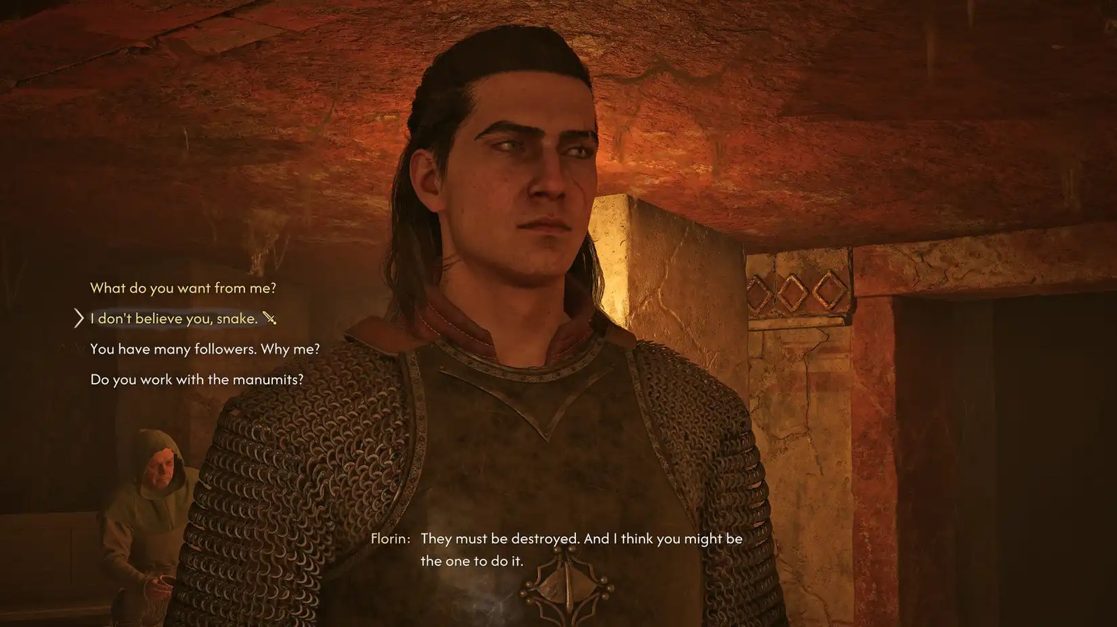 Coen decides whether to side with Father Florin in The Blood of Dawnwalker.