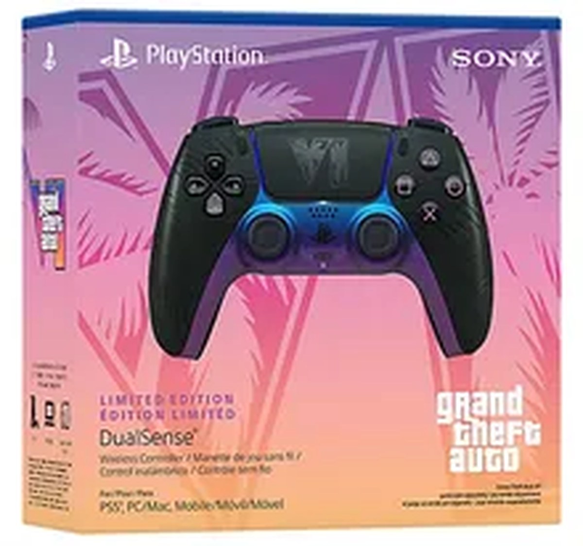 Grand Theft Auto VI Black Limited-Edition PS5 DualSense Wireless Controller