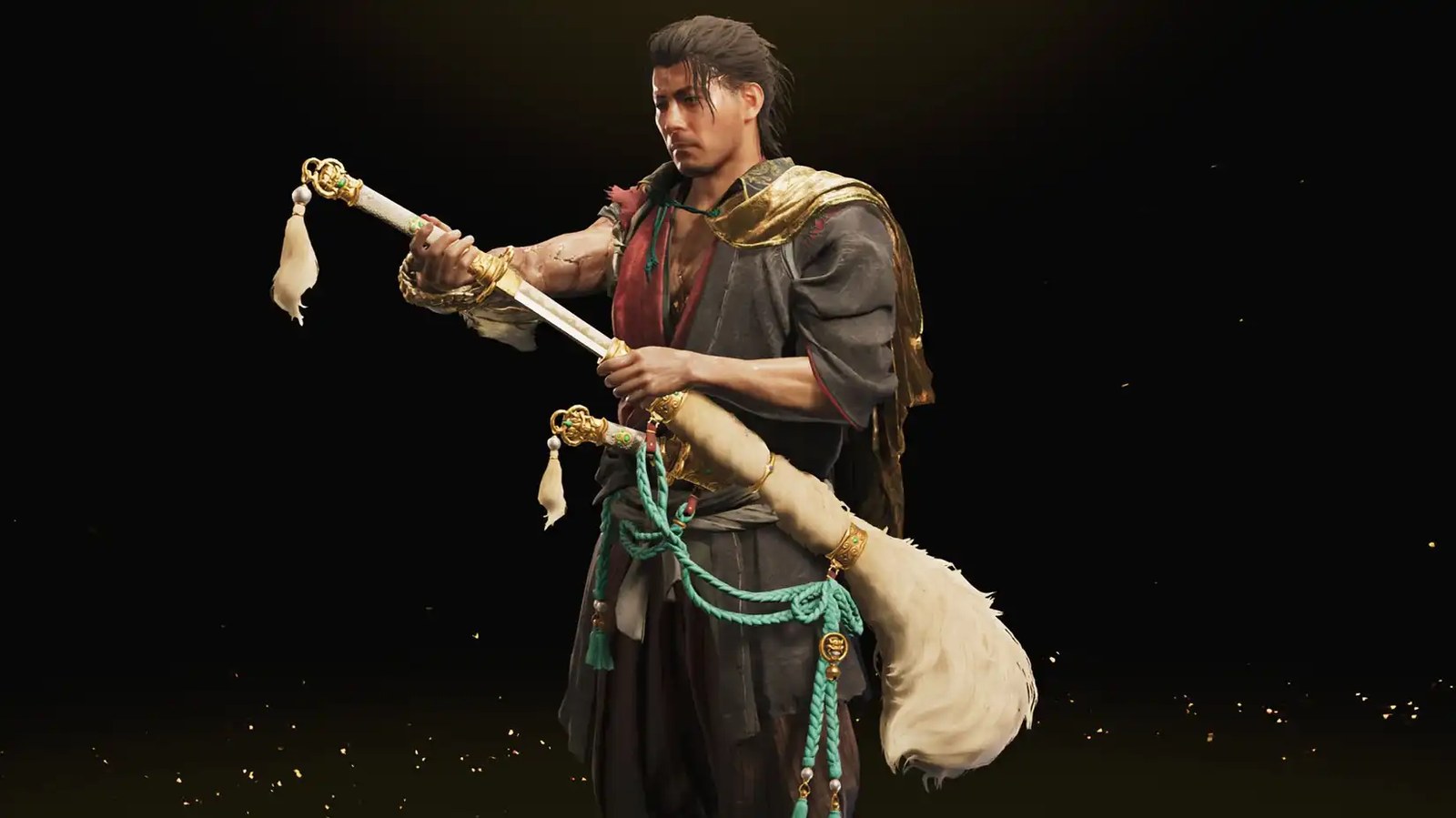 A Onimusha: Way of the Sword screenshot showing the White Lion sword