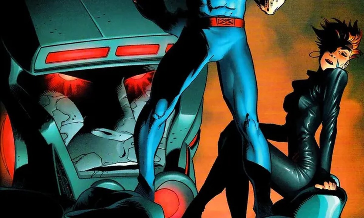 Age of Apocalypse<br><br>
1995's Age of Apocalypse crossover introduced an alternate Marvel timeline where Professor Xavier was killed as a young man and Apocalypse awoke early, ushering in a new dystopian era. Like his fellow X-Men, Wolverine is a dramatically different person in this reality, reflected by his red and blue costume and the fact that he's missing his left hand (the claws remain, though).