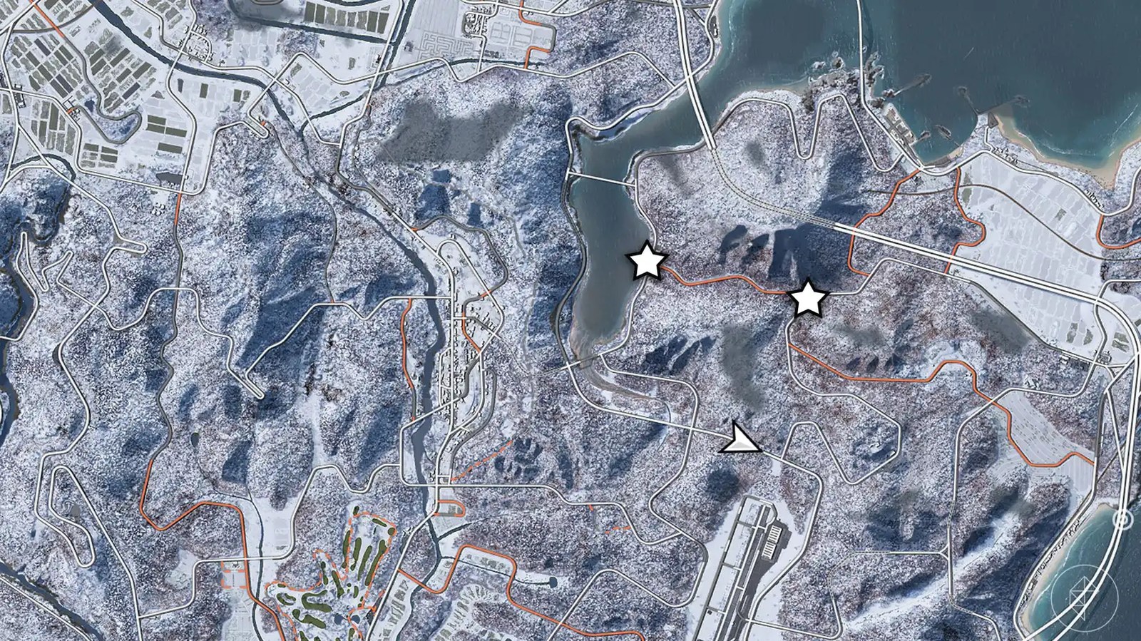 A Forza Horizon 6 map showing the location of the Arashiyama Bamboo Forest
