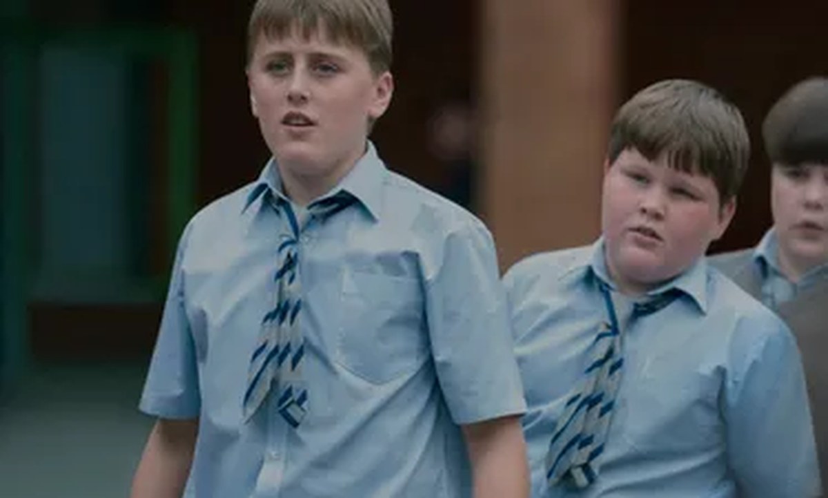 Amos Kitson as Dudley Dursley. Image courtesy of Warner Bros.
