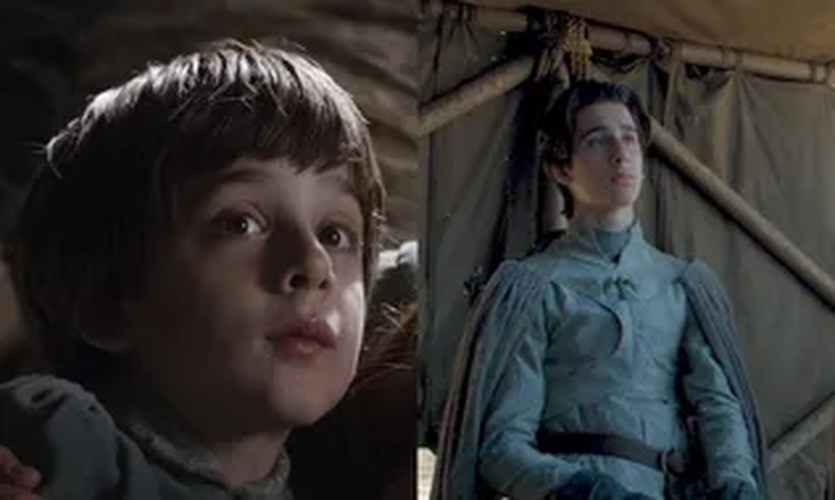 <h2>Robin Arryn</h2>

First Appearance: A sickly Robin nurses at his mother's breast as Catelyn brings a captive Tyrion Lannister to the Eyrie. (S1E5)
<br><br>
Last Appearance: An older, hunkier Robin attends the High Council to help choose the new king of Westeros. (S8E6)