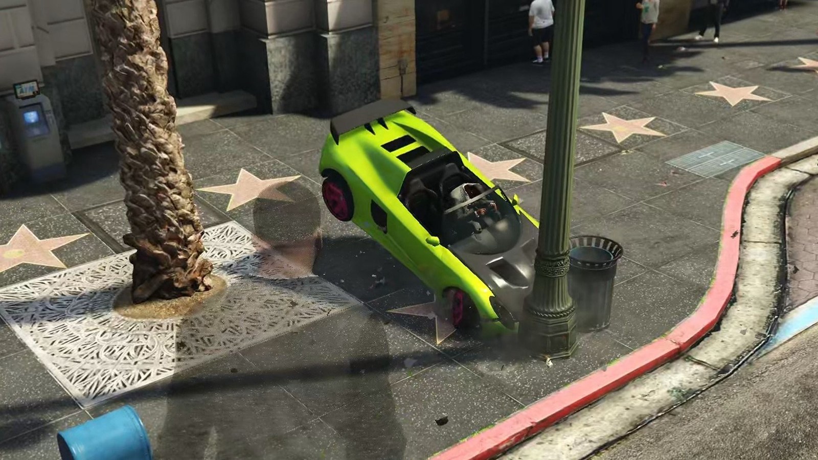 A car goes wild.