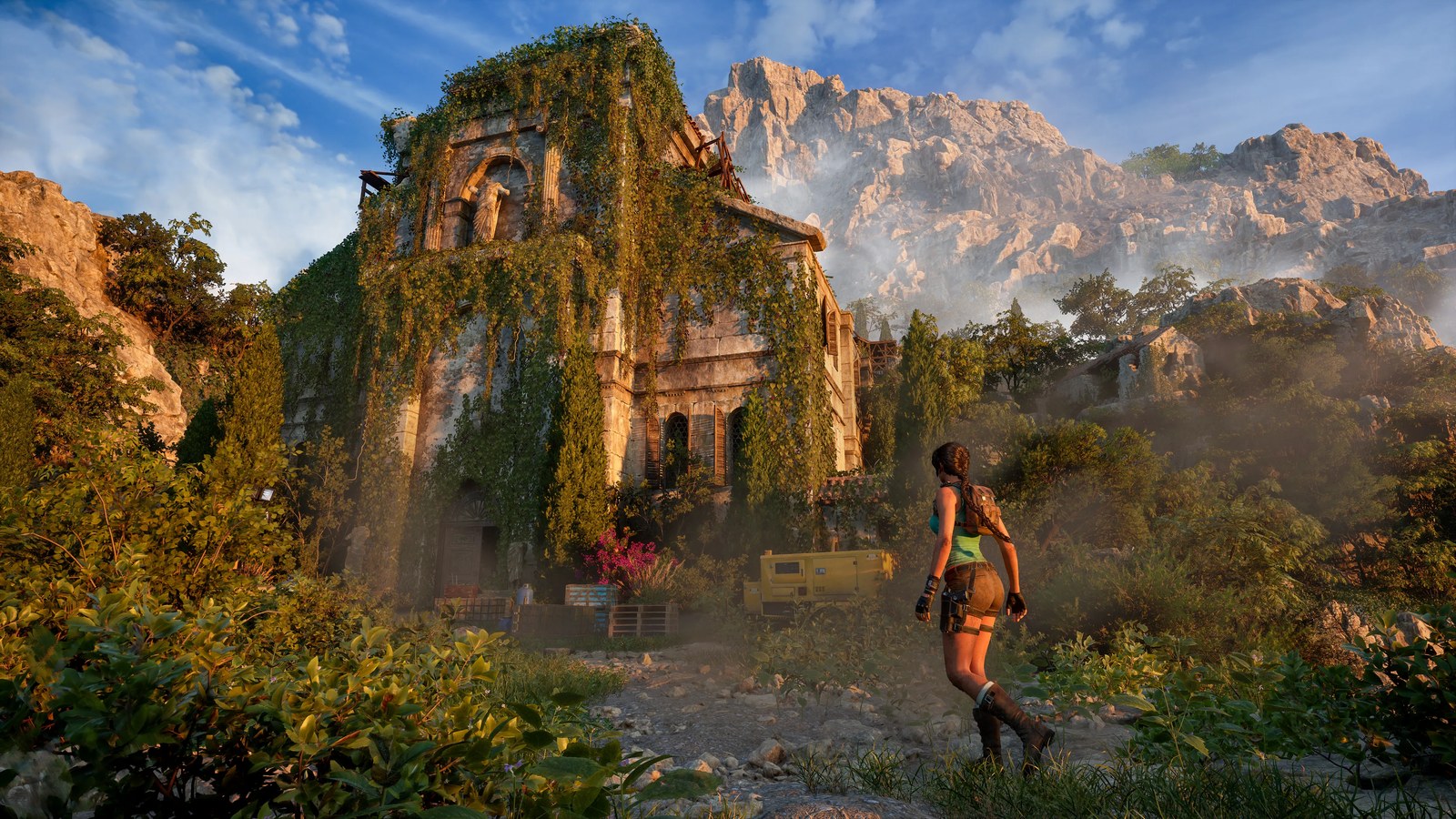 tomb Raider: Legacy of Atlantis screenshot, Lara approaching St. Francis' Folly 