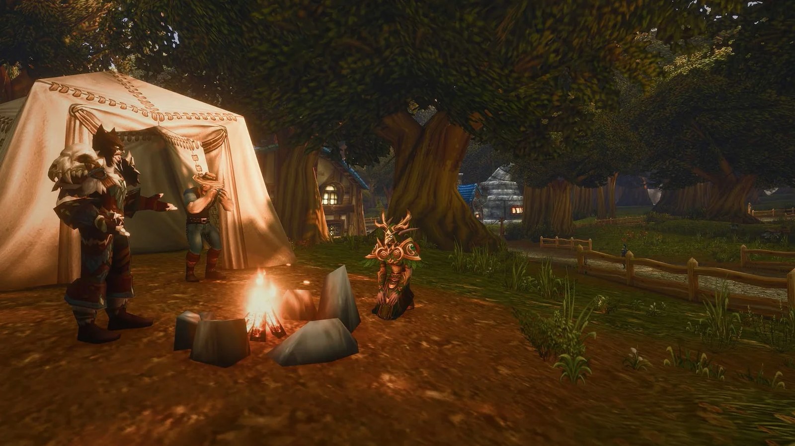 A campsite in World of Warcraft: Forever