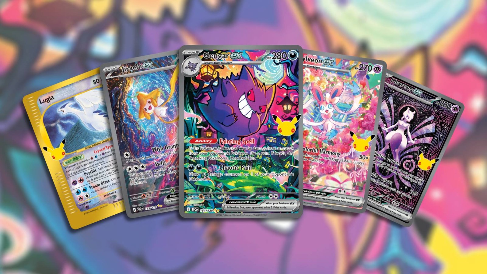 Five cards from 30th Celebration.
