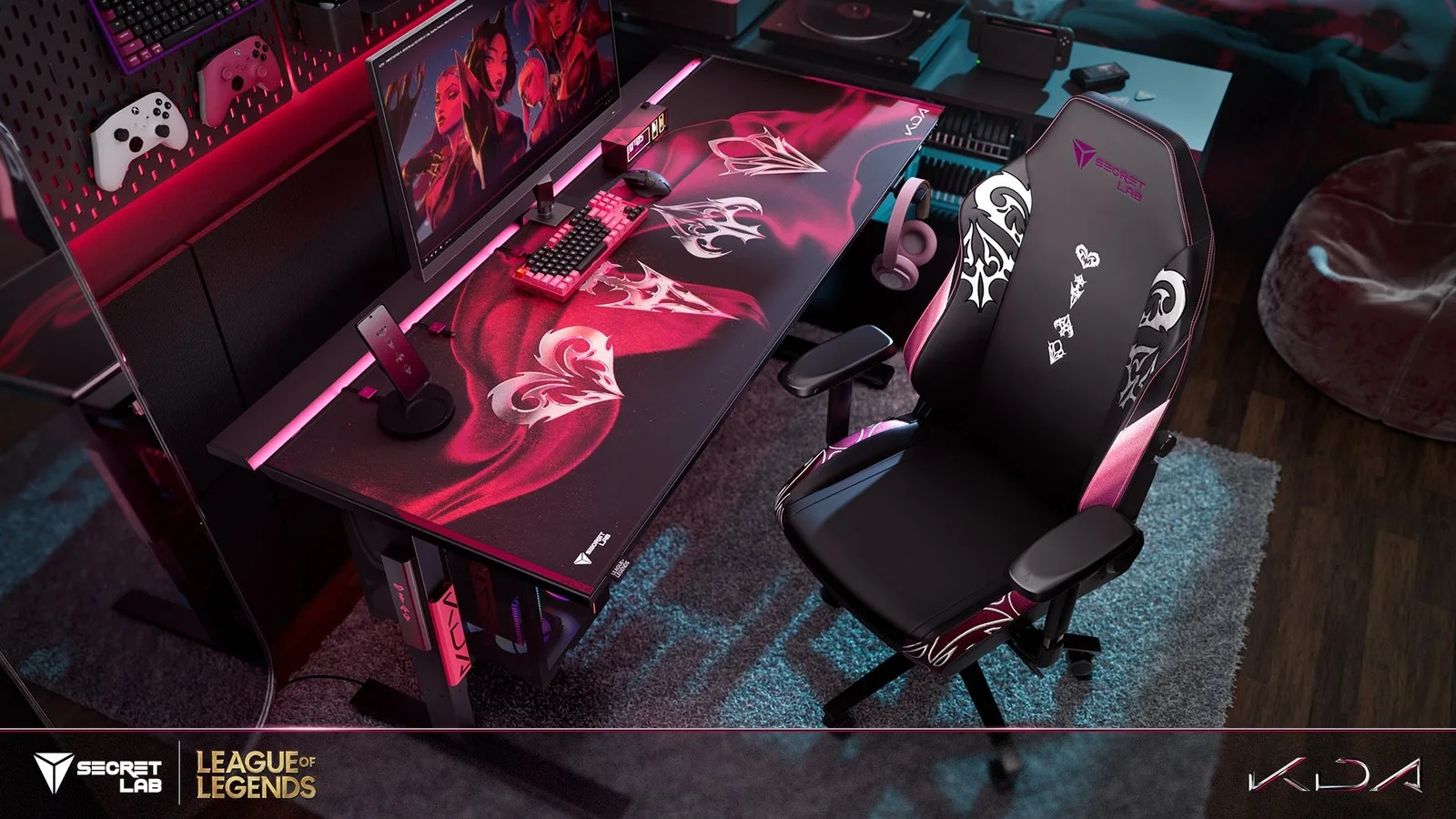 Secretlab Reveals K/DA Firestarter Collection With New Gaming Chair and Desk Designs