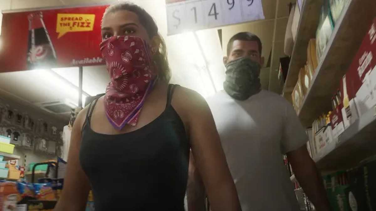 Jason and Lucia in the first trailer of GTA 6 (2023)