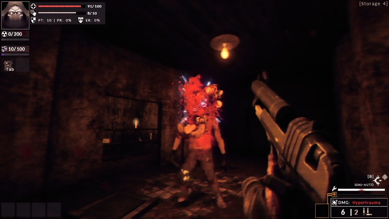 Divine Frequency screenshot showing disturbing action in dark, evil world.