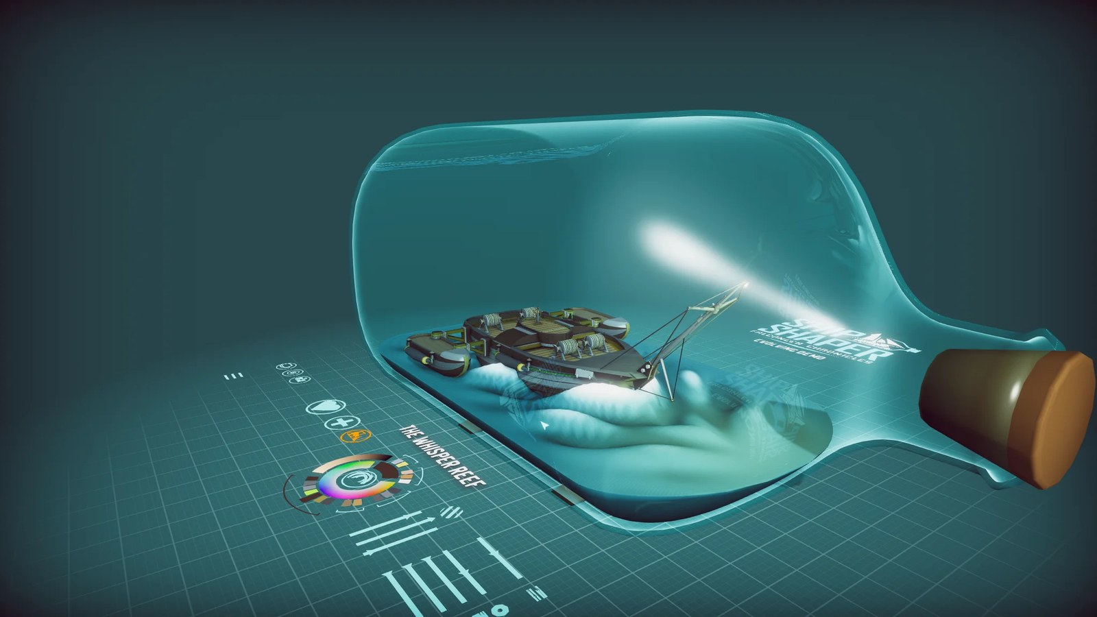 A ship in a bottle in ShipShaper.
