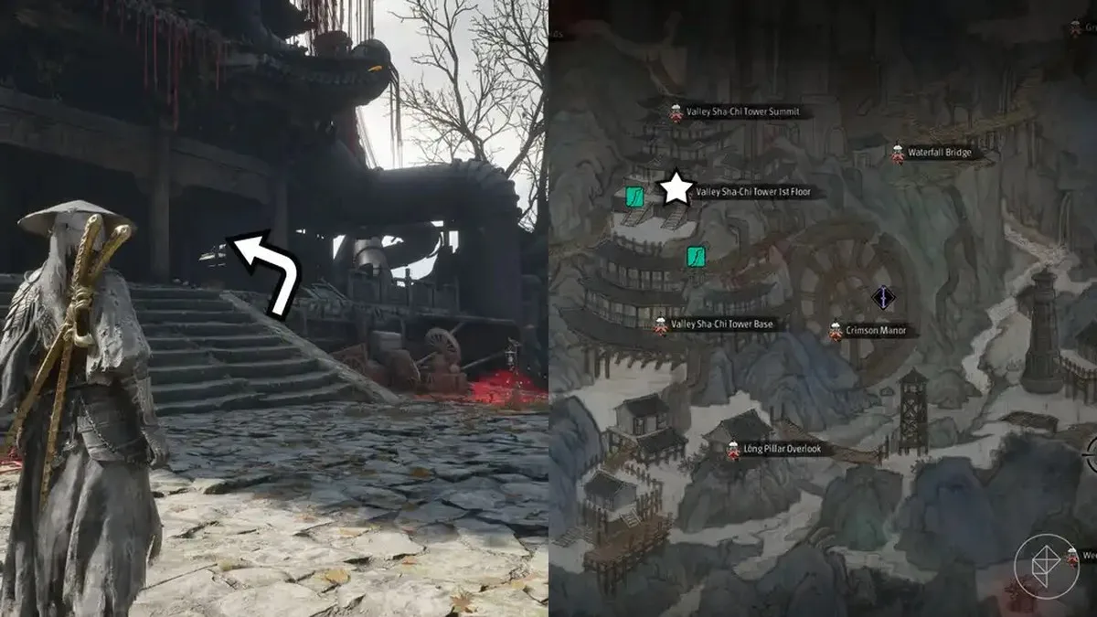 A Phantom Blade Zero montage showing where you must be to reach the optional boss Hua, Deadly Betrothed