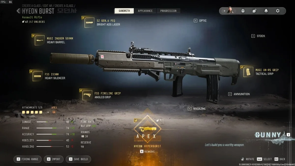 Best Hyeon Burst loadout attachments in MW4 Multiplayer