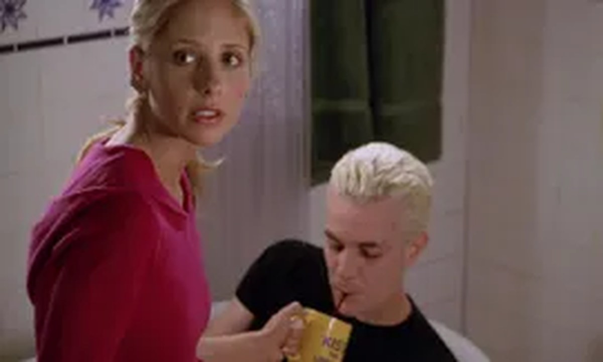 13. “Something Blue” (Season 4, Episode 9) <p>

A rather hilarious episode, 'Something Blue' offers up another Willow spell-gone-wrong, this time making every casual snarky thing she says become literally true. As Willow tries to climb out of her depressive shell in the wake of a break up, the Scooby Gang gets thrown into a tailspin as Giles loses his sight, Xander becomes an actual 'demon magnet,' and the Buffy/Spike ship gets kicked into high gear with an impromptu (magical) marriage proposal.