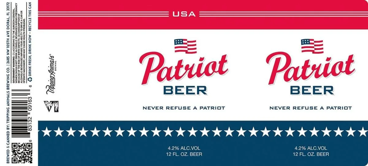 Patriot Beer label