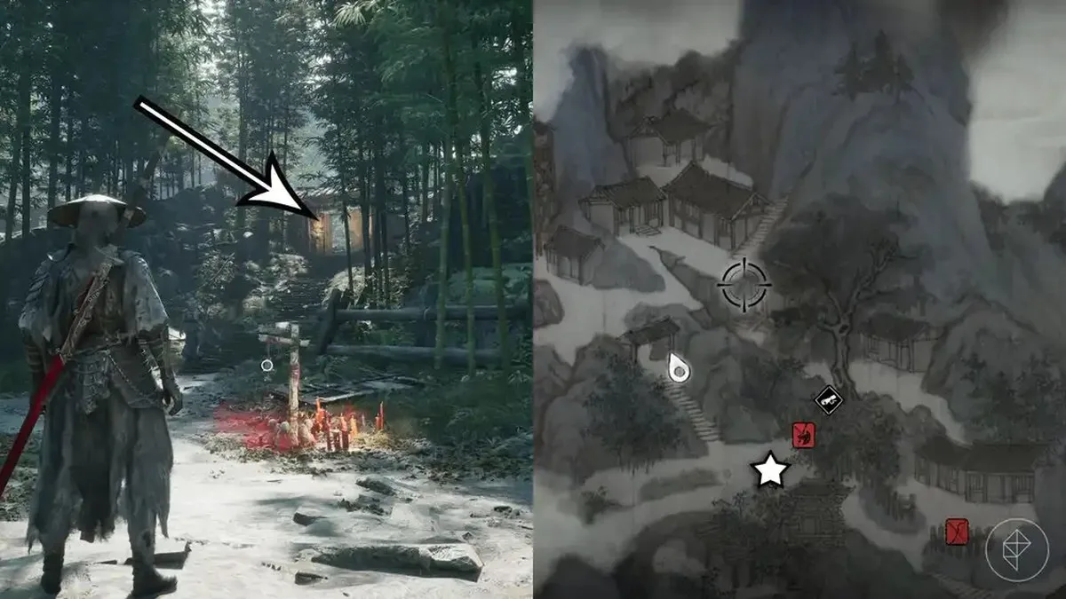 A Phantom Blade Zero montage showing the path fo find the cell key in the Outpost