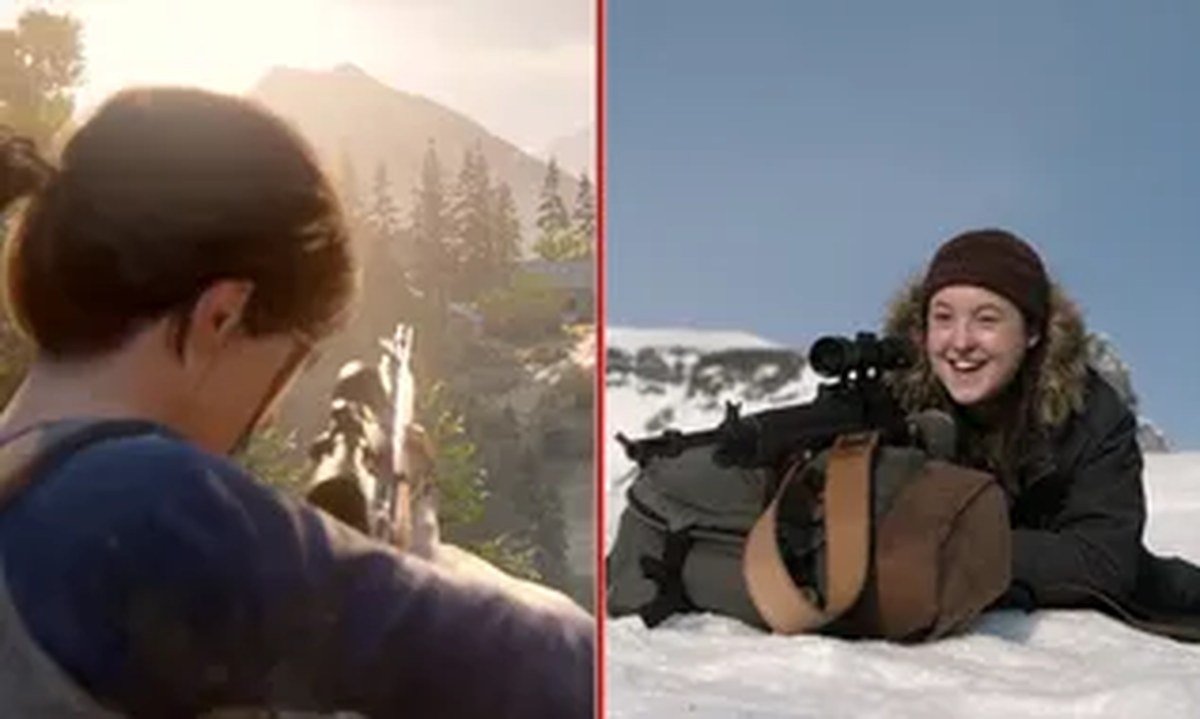 Despite the changes to timeline and climate, the fundamentals remain the same. Show Ellie uses the same Springfield Armory M1A rifle as game Ellie does, while Tommy provides advice about how to snipe at shambling infected. He suggests she compensate her aim for distance, which is what you must do during this sequence in the game, as bullets drop over very long distances due to gravity. 