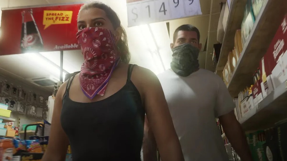Jason and Lucia in the first trailer of GTA 6 (2023)