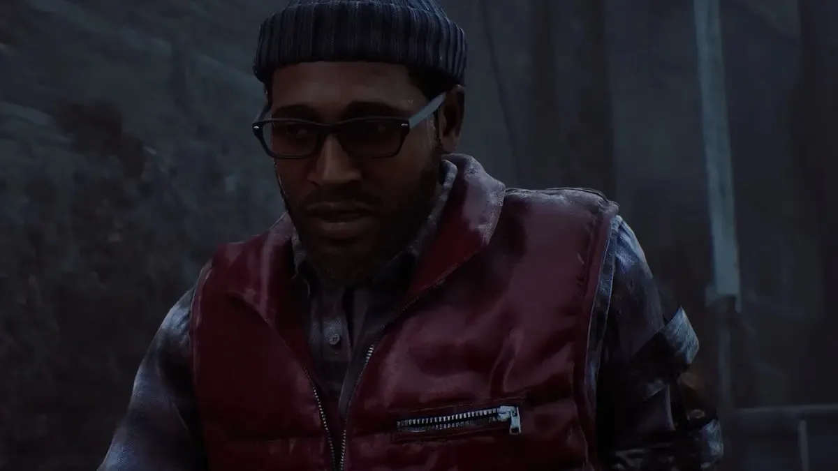 simon looking worried in silent hill townfall