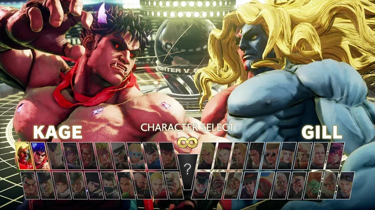 The Character Select Screen of the 2020 'Champion Edition' version of Street Fighter V, available as a retail package or as an update to previous versions of SF5.