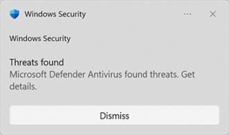 Windows Defender real-time notification