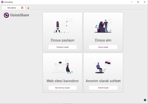 OnionShare Ekran Görüntüsü