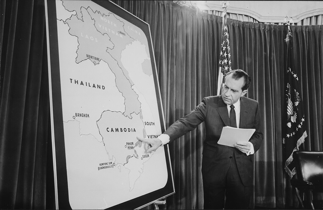 Nixon announcing the U.S. invasion of Cambodia